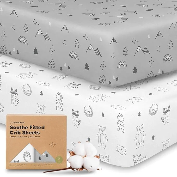 Sophisticated KeaBabies 2-Pack Organic Crib Sheets Durable