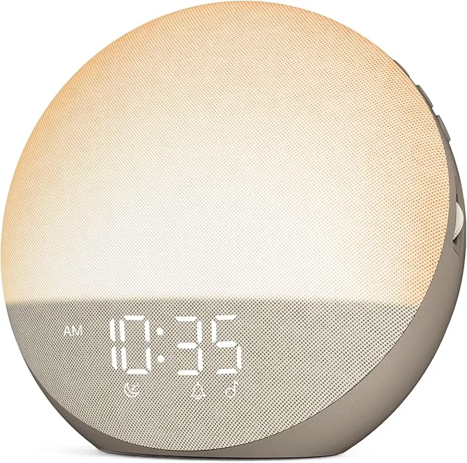 Stylish Sunrise Alarm Clock White Noise Machine Natural Wake Up Light Prestigious