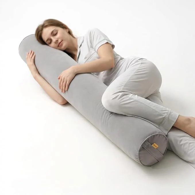 Stylish Body Pillow for Adults Long Round Pillow Big Cylindrical Pillow Large Full Green
