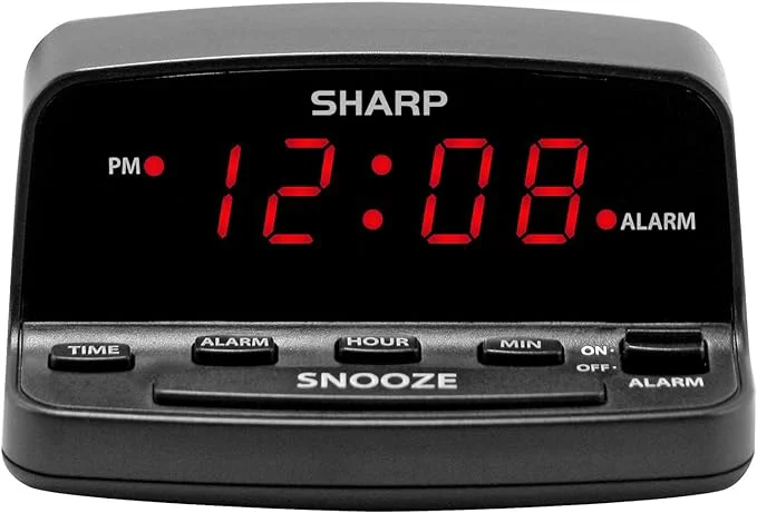 Soft Sharp Digital Alarm Clock with Keyboard Style Controls Battery Back-up Elite