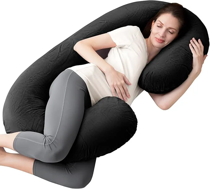 Pure 1 MIDDLE ONE Pregnancy Pillow C Shaped Full Body Pregnant Women Sleeping Pillow Soft
