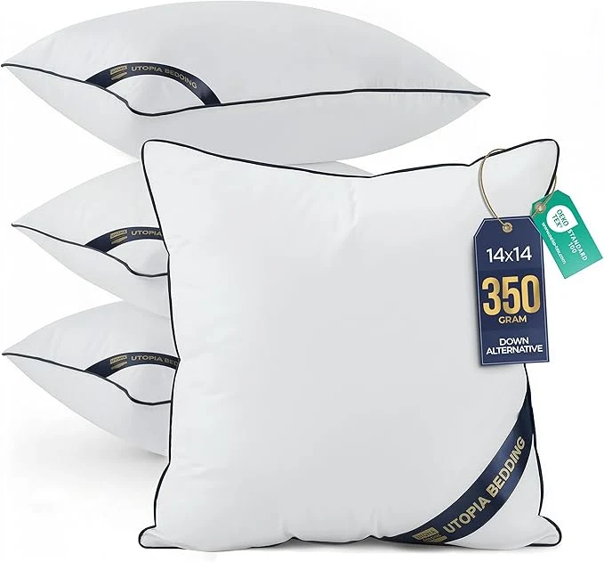 Easy-to-Use Utopia Bedding Throw Pillow Inserts 14 x 14 Inches Decorative Indoor Pillows Innovative