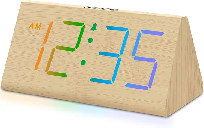 Relaxed DreamSky Wooden Digital Alarm Clock Unique