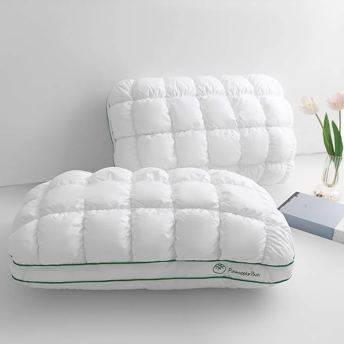 Modern YOUR MOON Fluffy Support Bed Pillow King Size Set of 2 Super Soft Premium Pure