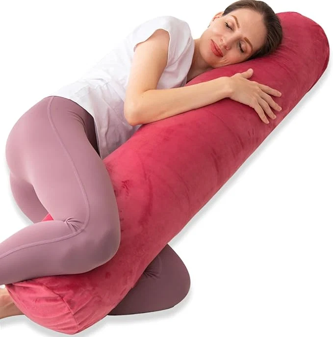Stylish 1 MIDDLE ONE Bolster Pillow for Bed Long Round Body Pillow for Adults Optimized