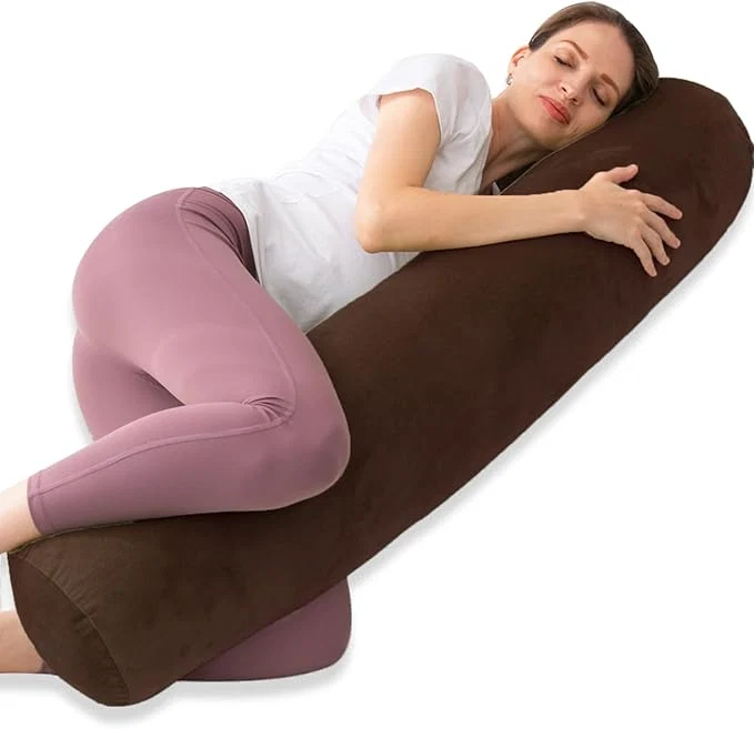 Casual 1 MIDDLE ONE Round Body Pillow for Adults Long Bolster Pillow for Bed High-Performance