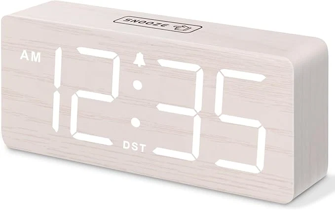 Certified DreamSky Wooden Digital Alarm Clock Convenient