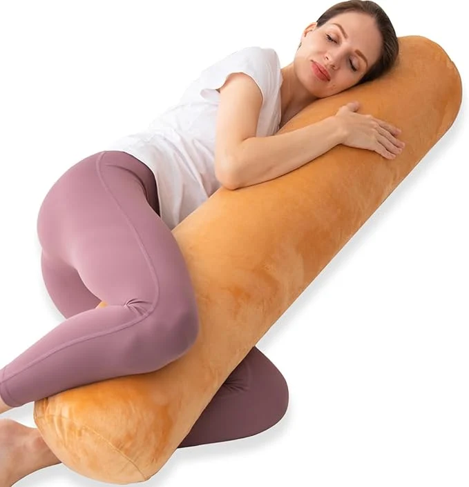 Official 1 MIDDLE ONE Bolster Pillow for Bed Long Round Body Pillow for Adults High-Quality