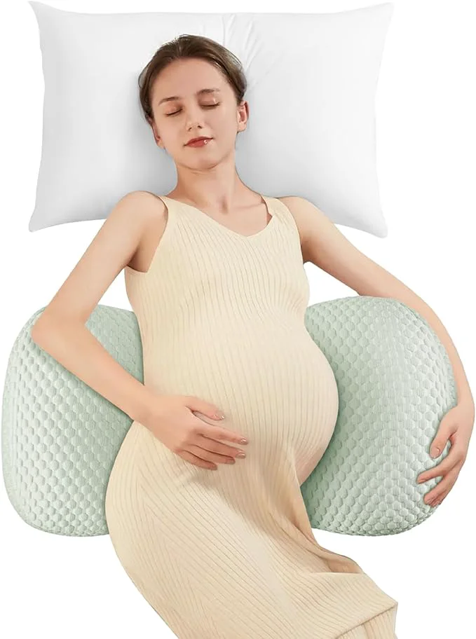 Organic Pregnancy Pillow Cooling for Sleeping Detachable and Adjustable Double-Sided Minimalist