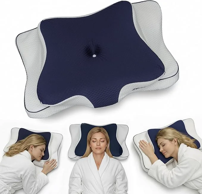 Eco-Friendly Cervical Neck Pillow for Sleeping – Cooling Memory Foam Cervical Pillow for Long-Lasting
