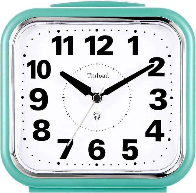 Optimized Tinload 5.5 Large No Ticking Analog Alarm Clock Silent Readable Casual
