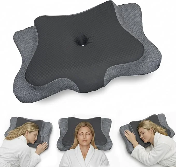 Casual Ergonomic Cervical Neck Pillow for Sleeping – Cooling Memory Foam Cervical Soft