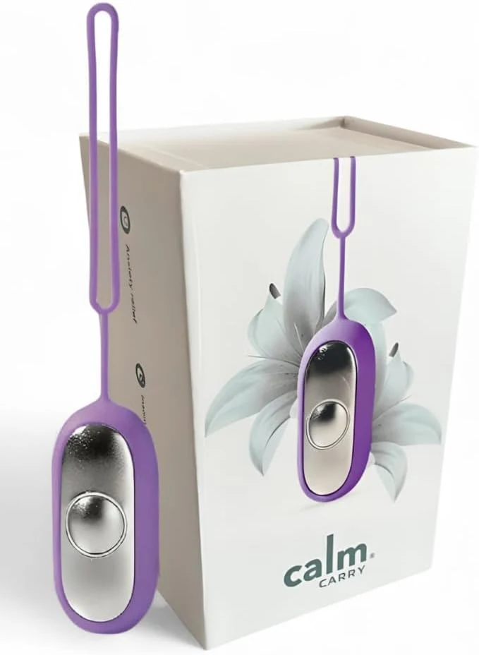 Eco-Friendly Glowco CalmCarry Sleep Aid Device – Handheld Microcurrent Relaxation Tool Fine