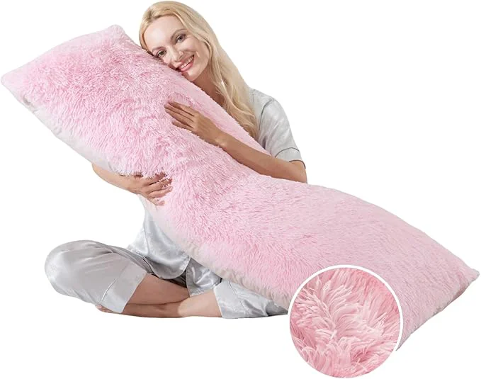 Top-Quality WSOFRLAC Knee Hip Pillow for Side Back Sleepers 20x54 Kids Pink Body Pillow High-Performance