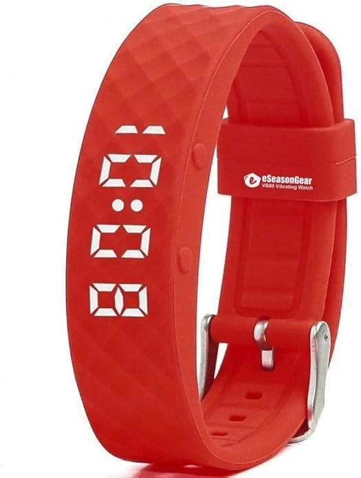 Eco-Friendly VB80 12 Alarm Vibrating Watch Silent Vibration Shake Wake ADHD Medication Luxury