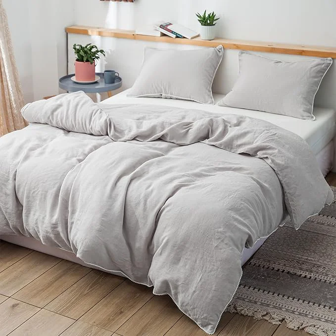 Excellent Simple Opulence Washed Linen Duvet Cover Eco-Friendly