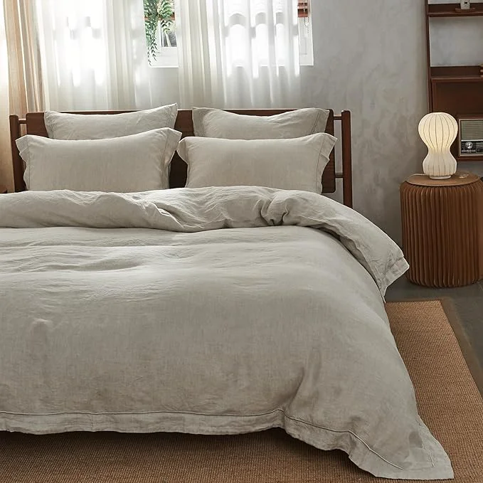 Premium Material Simple Opulence Washed Linen Duvet Cover Specialty