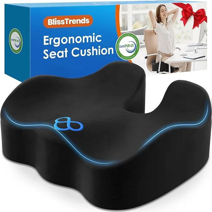 Safe BlissTrends Seat Cushion 5.2in Thick Memory Foam Cushions Secure