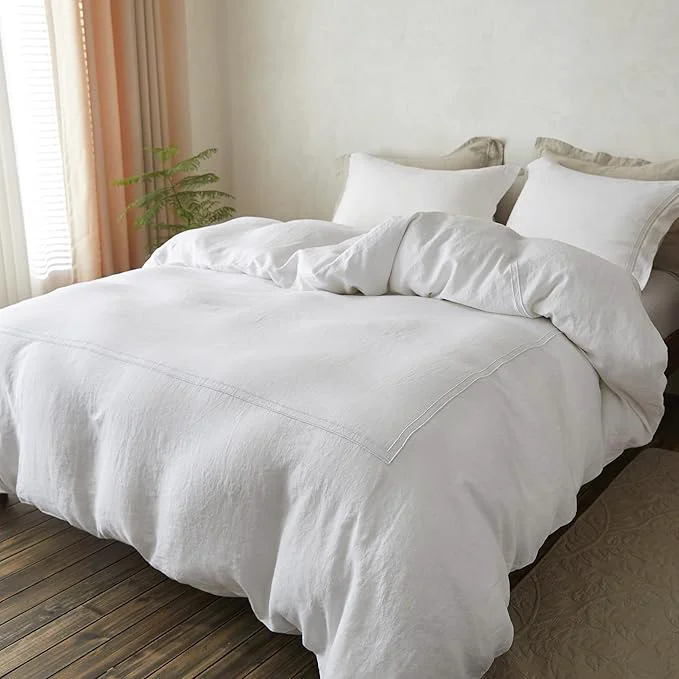 Fast Simple Opulence Washed Linen Duvet Cover Set 68 x86 First-Class