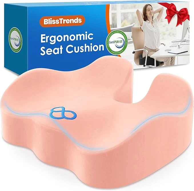 High-Performance BlissTrends Seat Cushion Thick Memory Foam Cushions High-Grade
