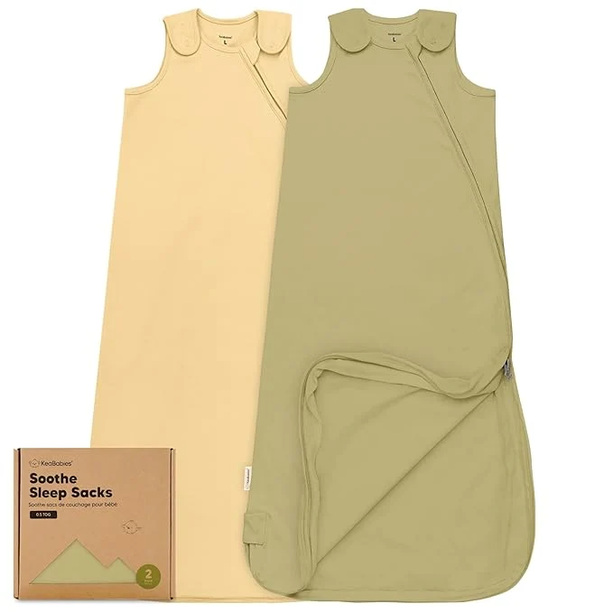 Comfortable 2-Pack Organic Baby Sleep Sacks Cotton Certified