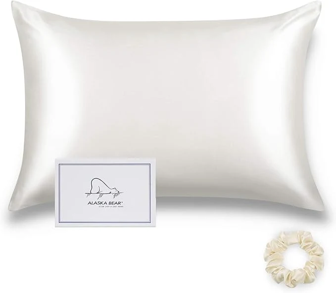 Consistent ALASKA BEAR Silk Pillowcase Envelope Closure 22 Momme 100 Percent Long Overlap Recyclable