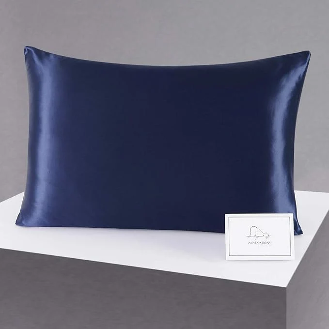 High-Quality ALASKA BEAR Silk Pillowcase Envelope Closure 22 Momme 100 Percent Mulberry Advanced