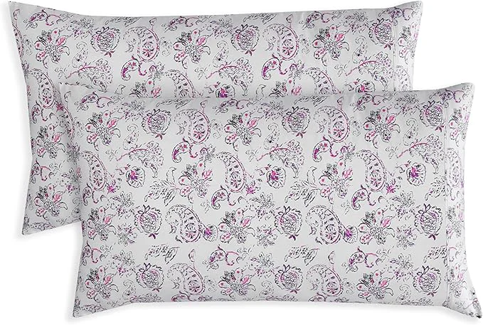 Clean Elegant Comfort Paisley Pattern Pillowcase 1500 Premium Hotel Quality Superior