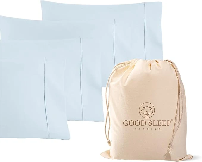 Official Set of 4 Pillow Cases King 800 TC Egyptian Cotton Silky Soft Sateen Reliable