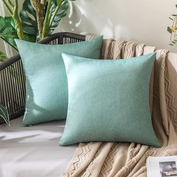 Durable MIULEE Pack of 2 Decorative Outdoor Solid Waterproof Throw Pillow Covers Spring Innovative