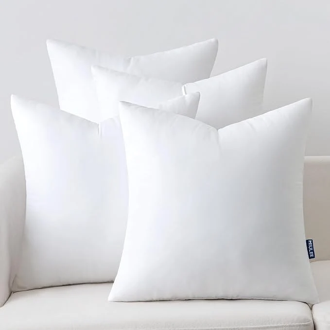 Innovative MIULEE 18x18 Inch Throw Pillow Insert Set of 4 Premium Pillow Stuffer Sham Practical
