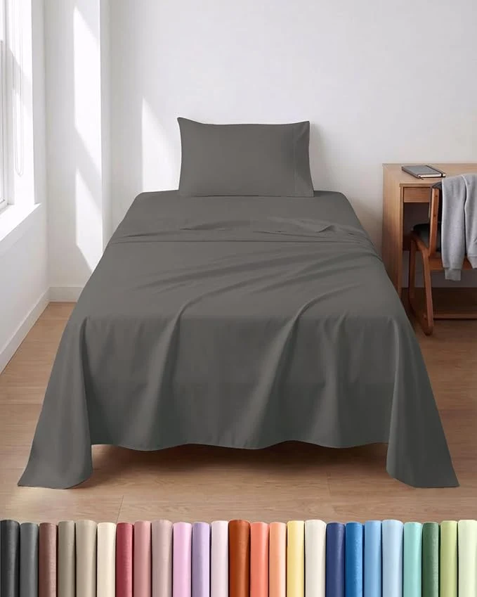 Exceptional Lightweight 3 Piece Bed Sheet Set Twin XL Size Fine Crafted
