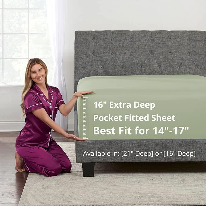 Safe Kids Twin XL Fitted Sheet Only – 16 XL Twin Fitted Sheets Fit ly Reusable