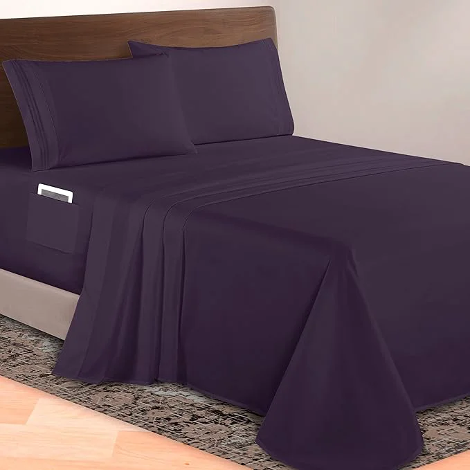 Smart Elegant Comfort Luxurious 1500 Premium Hotel Quality Microfiber 4-Piece Sheet Innovative