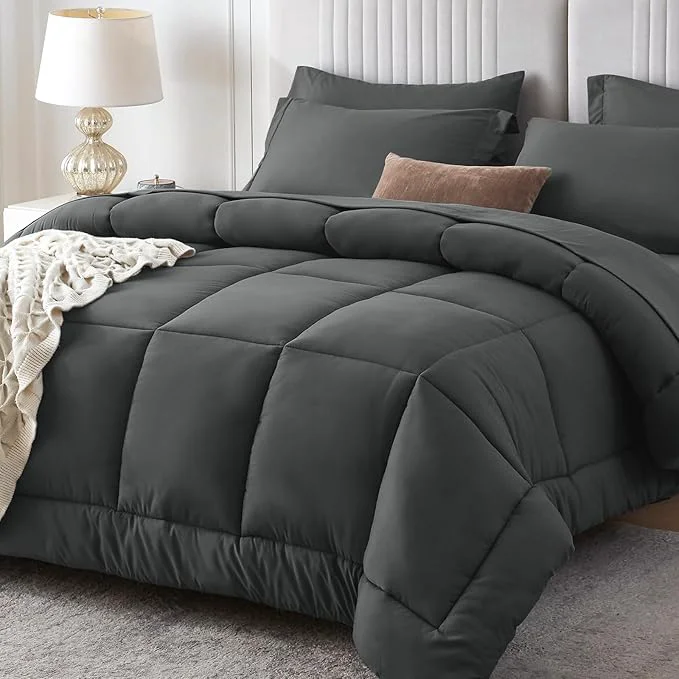 Carefully Designed Sasttie King Size Comforter Set 7 Pieces Bed in a Bag King Complete Bedding Fashionable