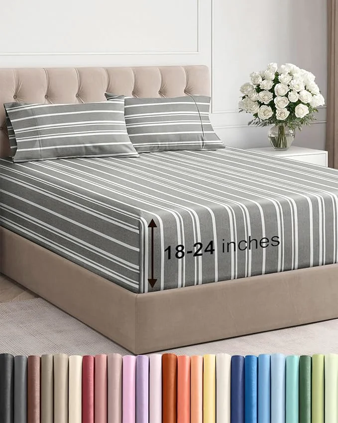 Traditional Extra Deep Queen Sheet Set Environmentally Friendly