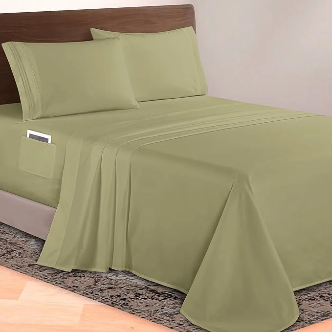 Environmentally Friendly Elegant Comfort Luxurious 1500 Premium Hotel Quality Microfiber 4-Piece Sheet World-Class