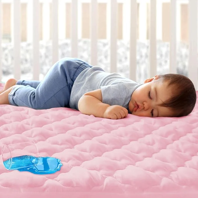 Trusted Crib Mattress Protector Sheets Fitted Waterproof Crib Mattress Pad Cover Natural