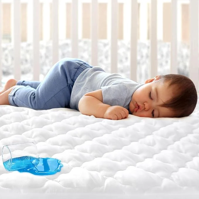 Genuine Crib Mattress Protector Sheets Fitted Waterproof Crib Mattress Pad Cover Trendy