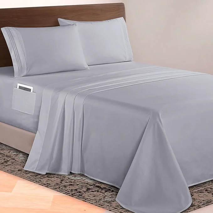 Luxury Elegant Comfort Luxurious 1500 Premium Hotel Quality Microfiber 4-Piece Sheet Selected