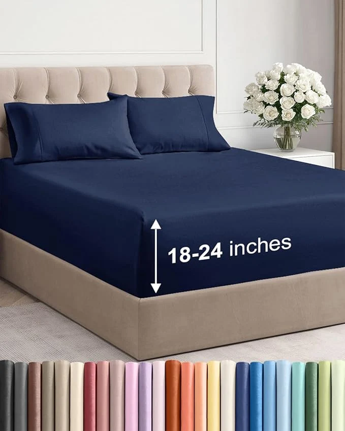 Secure Extra Deep Cal King Sheet Set Breathable