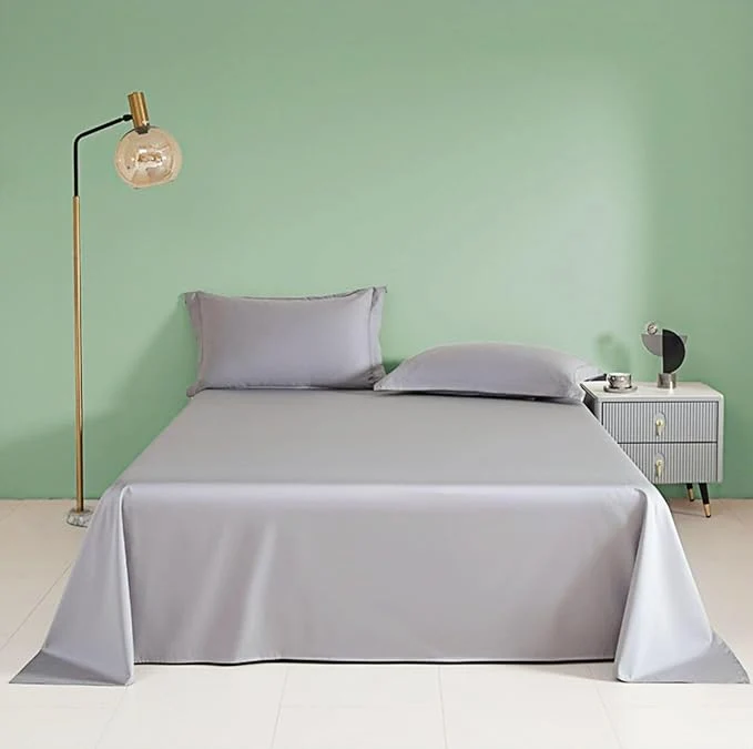 Fine King Size Flat Sheet Only Soft 300 Thread Count Cotton Flat Sheets Green