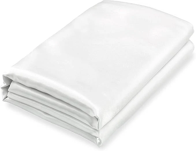 Casual Homiest White Satin Flat Sheet Easy-to-Use