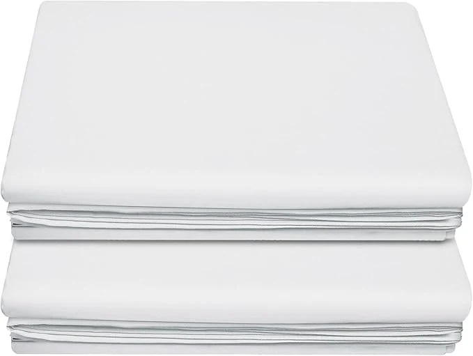 Pure Lirex 2-Pack Full Size Flat Sheet Set Ultra-Soft Brushed 1800 Microfiber High-Grade