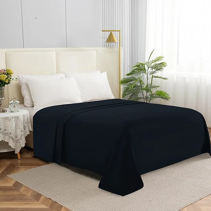 Organic Elegant Comfort Premium Hotel Quality 1-Piece Flat Sheet Luxury Softest 1500 High-Grade