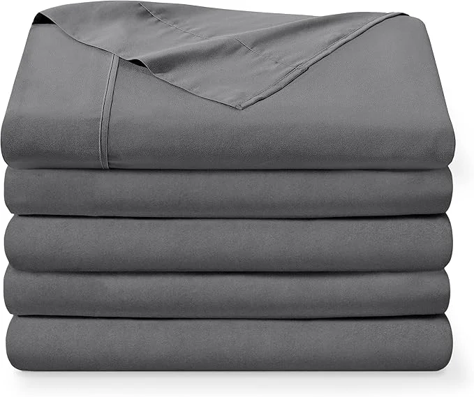 World-Class Bare Home Queen Flat Sheet Solid