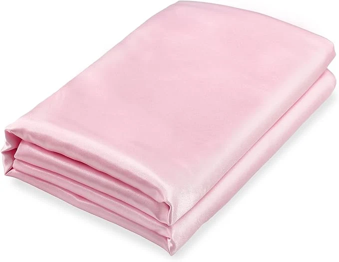 Clean Homiest Blush Pink Satin Flat Sheet Fashionable