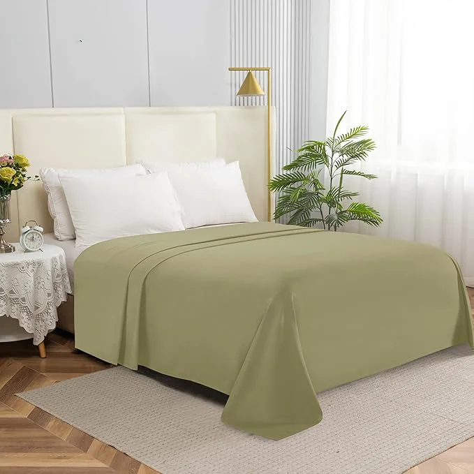 Stylish Elegant Comfort Premium Hotel Quality 1-Piece Flat Sheet Luxury Softest 1500 Detailed