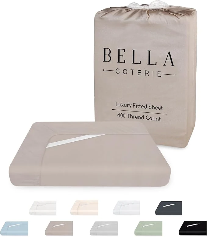 Healthy Bella Coterie Cal King Size Fitted Sheet Only Luxury Bamboo Viscose Responsible