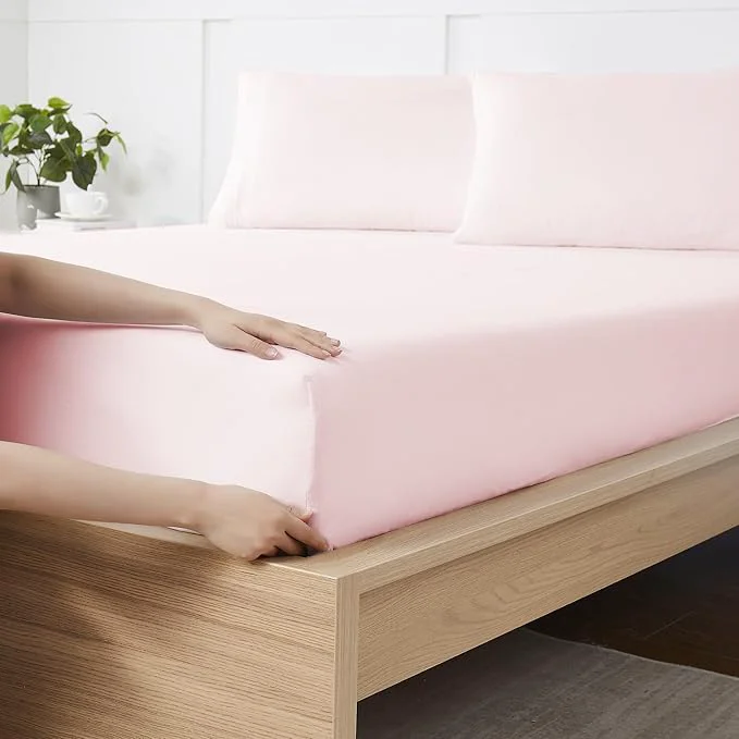 Safe Twin Fitted Sheet Only with Full Elastic Built in Corner Sheet Straps to Fine